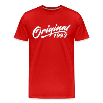 Original 1993 Cadeau D'anniversaire 1993 - T-shirt bio Premium Homme - rouge - Devant - Damien (186cm)