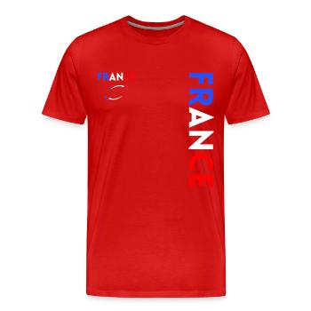 Rugby Player Fan Rugby Supporter Rugby France - Men's Premium Organic T-Shirt - red - Front - Damien (186cm)
