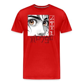 manga style Cosplay Anime Comics - Männer Premium Bio T-Shirt - Rot - Vorne - Damien (186cm)