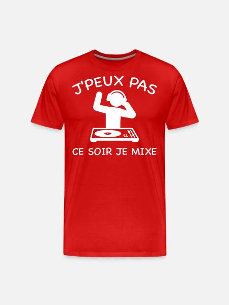 I can't mix - DJ - Men's Premium Organic T-Shirt - red