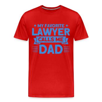 Avocat en droit Étudiant en droit Faculté de droit - T-shirt bio Premium Homme - rouge - Devant - Damien (186cm)