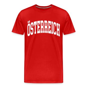 Austria - Men's Premium Organic T-Shirt - red - Front - Damien (186cm)