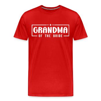 Grandma Of The Bride Wedding Party Family Wedding - T-shirt bio Premium Homme - rouge - Devant - Damien (186cm)