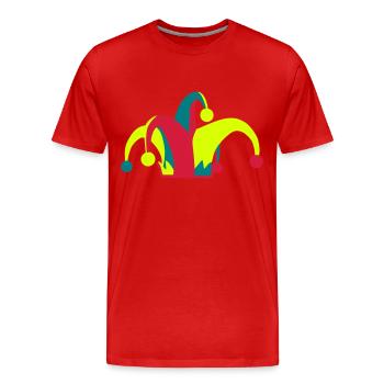 Juggler, clown - Men's Premium Organic T-Shirt - red - Front - Damien (186cm)