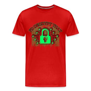 Network Security Specialist Gift - Men's Premium Organic T-Shirt - red - Front - Damien (186cm)
