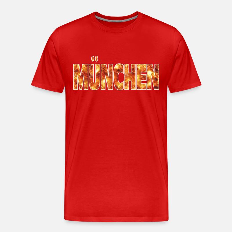 München - Männer Premium Bio T-Shirt - Rot
