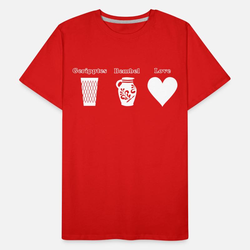 Geripptes Bembel Love Männer Premium Bio T-Shirt