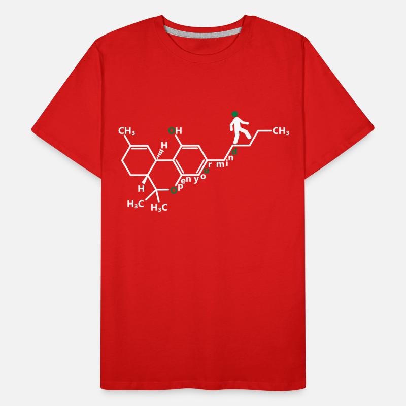 THC Molecule Men's Premium Organic T-Shirt