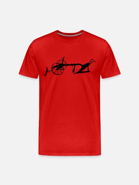 old plow_va1 - Men's Premium Organic T-Shirt - red