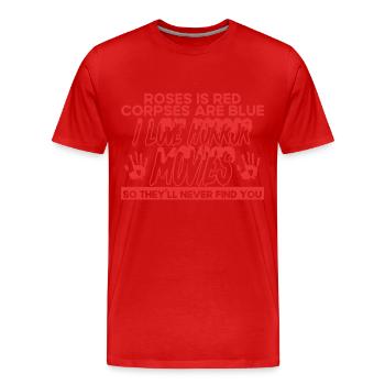 Horror Movie Spooky Movies Slasher Movie Gift - Men's Premium Organic T-Shirt - red - Front - Damien (186cm)
