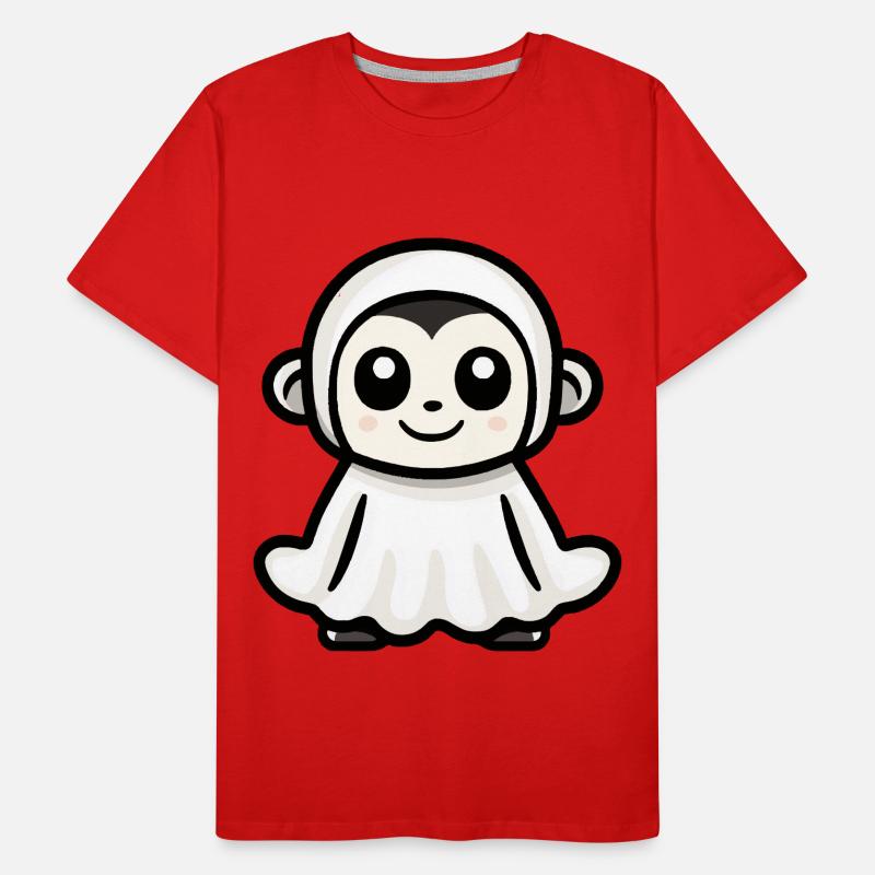 Monkey Halloween Comic Ghost Men's Premium Organic T-Shirt