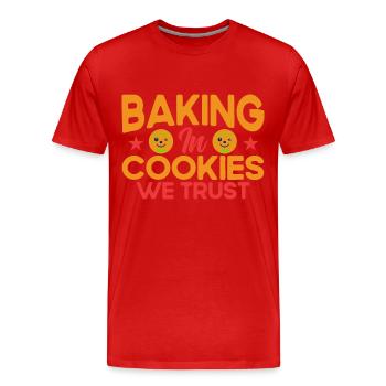Weihnachtsbäckerei Lebkuchen Lebkuchen backen Gesc - Männer Premium Bio T-Shirt - Rot - Vorne - Damien (186cm)