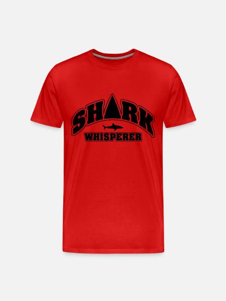 Shark whisperer - Männer Premium Bio T-Shirt - Rot
