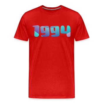 1994 Geburtstagsgeschenk Vintage 1994 Retro 1994 - Männer Premium Bio T-Shirt - Rot - Vorne - Damien (186cm)