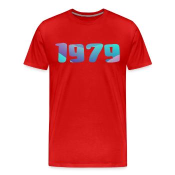 1979 Geburtstagsgeschenk Vintage 1979 Retro 1979 - Männer Premium Bio T-Shirt - Rot - Vorne - Damien (186cm)