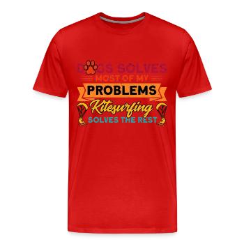Kiteboarder Kitesurfer Kiten Kiteboard Cadeau - T-shirt bio Premium Homme - rouge - Devant - Damien (186cm)