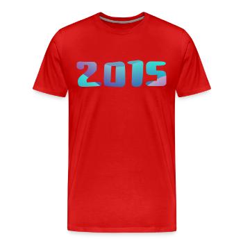 Geburtstagsgeschenk 2015 Jahrgang 2015 Retro 2015 - Männer Premium Bio T-Shirt - Rot - Vorne - Damien (186cm)