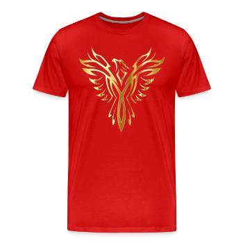 Phoenix - T-shirt bio Premium Homme - rouge - Devant - Damien (186cm)