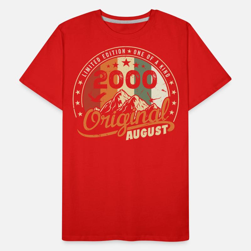 August 2000 Geburtstagsgeschenk August 2000 Retro 2000 Männer Premium Bio T-Shirt