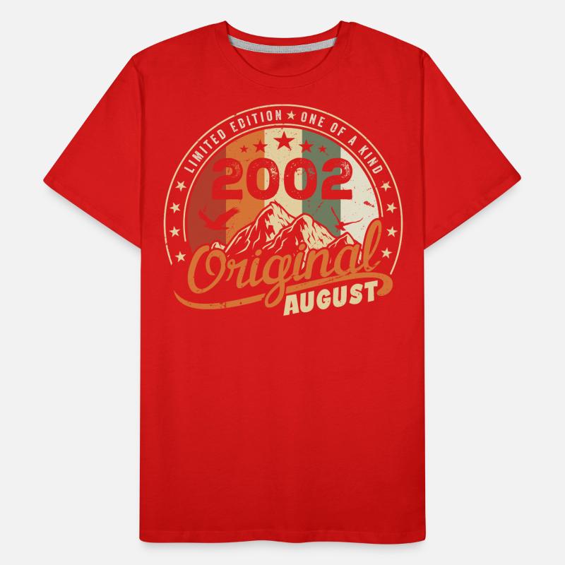 August 2002 Geburtstagsgeschenk August 2002 Retro 2002 Männer Premium Bio T-Shirt
