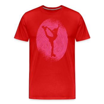 Rollschuhe Roller Skates Fingerabdruck Rollschuh - Männer Premium Bio T-Shirt - Rot - Vorne - Damien (186cm)