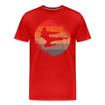 Taekwondo Martial Arts Fingerprint Men's Karate - Men's Premium Organic T-Shirt - red - Front - Damien (186cm)