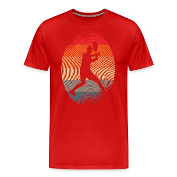 Joueur de tennis Fingerprint Tennis Homme - T-shirt bio Premium Homme - rouge - Devant - Damien (186cm)