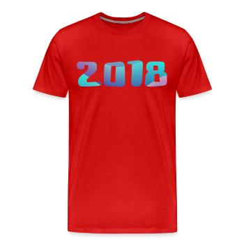Geburtstagsgeschenk 2018 Jahrgang 2018 Retro 2018 - Männer Premium Bio T-Shirt - Rot - Vorne - Damien (186cm)