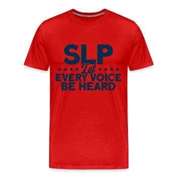Logopäde Therapie-Assistent Sprachtherapie Geschen - Männer Premium Bio T-Shirt - Rot - Vorne - Damien (186cm)