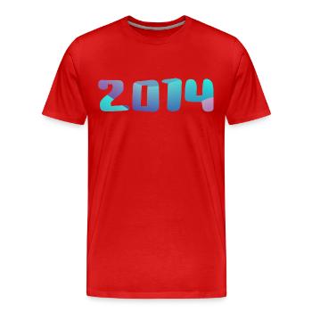 Geburtstagsgeschenk 2014 Jahrgang 2014 Retro 2014 - Männer Premium Bio T-Shirt - Rot - Vorne - Damien (186cm)