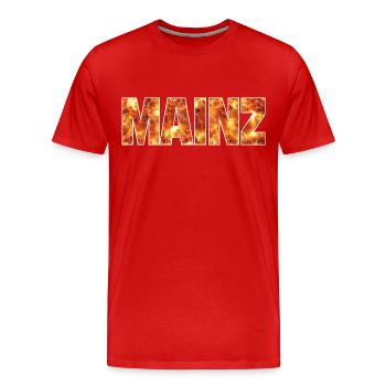Mayence - T-shirt bio Premium Homme - rouge - Devant - Damien (186cm)