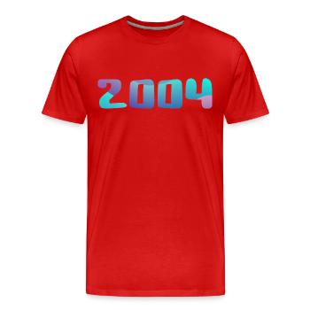 Geburtstagsgeschenk 2004 Jahrgang 2004 Retro 2004 - Männer Premium Bio T-Shirt - Rot - Vorne - Damien (186cm)