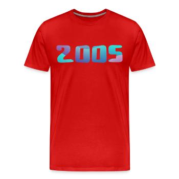 Geburtstagsgeschenk 2005 Jahrgang 2005 Retro 2005 - Männer Premium Bio T-Shirt - Rot - Vorne - Damien (186cm)