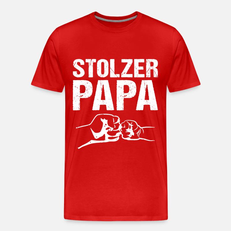 Stolzer Papa Faustcheck - Männer Premium Bio T-Shirt - undefined