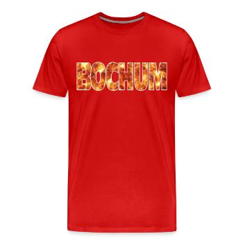 Bochum - T-shirt bio Premium Homme - rouge - Devant - Damien (186cm)