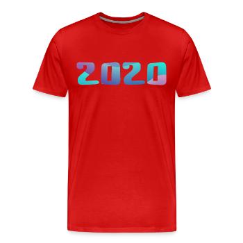 Geburtstagsgeschenk 2020 Jahrgang 2020 Retro 2020 - Männer Premium Bio T-Shirt - Rot - Vorne - Damien (186cm)
