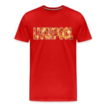 Liverpool - Männer Premium Bio T-Shirt - Rot - Vorne - Damien (186cm)
