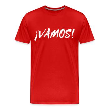 Let's go! motivation inspiration success determination - Men's Premium Organic T-Shirt - red - Front - Damien (186cm)
