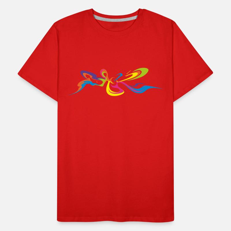 Papillon psychédélique - Dos Graffiti Design T-shirt bio Premium Homme