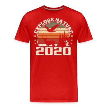 2020 Classic Hunter Birthday Gift 2020 - Men's Premium Organic T-Shirt - red - Front - Damien (186cm)