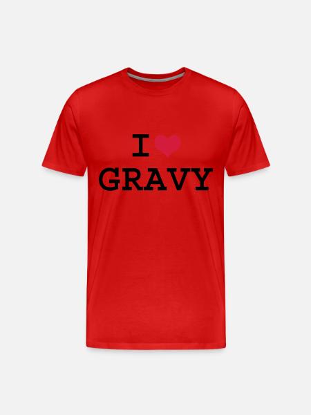 I Love Gravy - Men's Premium Organic T-Shirt - red
