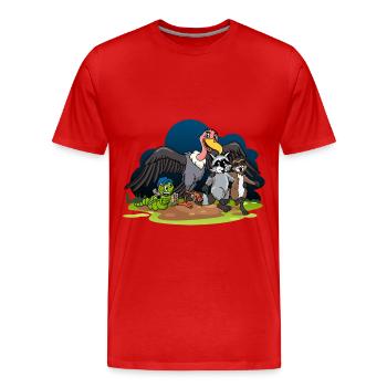 Stolzer Katzen Papa - Männer Premium Bio T-Shirt - Rot - Vorne - Damien (186cm)
