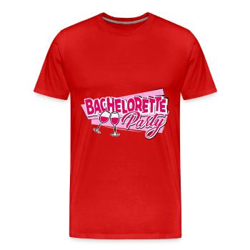 enterrement de vie de jeune fille - T-shirt bio Premium Homme - rouge - Devant - Damien (186cm)