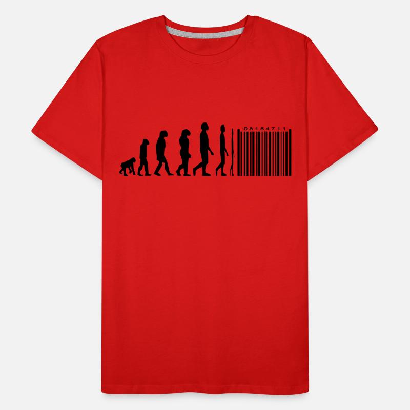 Evolution code à barres T-shirt bio Premium Homme