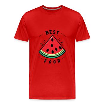 Meilleure nourriture - T-shirt bio Premium Homme - rouge - Devant - Damien (186cm)