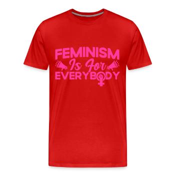 Droits des femmes Autonomisation féministe - T-shirt bio Premium Homme - rouge - Devant - Damien (186cm)