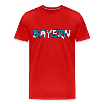 Bavaria lettering - Men's Premium Organic T-Shirt - red - Front - Damien (186cm)