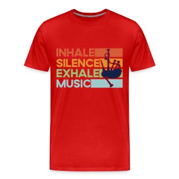Schottische Dudelsäcke Dudelsackmusik Dudelsack Ge - Männer Premium Bio T-Shirt - Rot - Vorne - Damien (186cm)