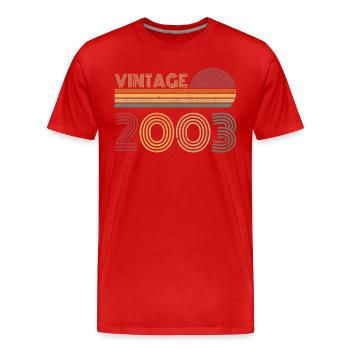 Vintage 2003 - Men's Premium Organic T-Shirt - red - Front - Damien (186cm)
