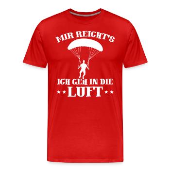 Mir reichts ich geh in die luft - Männer Premium Bio T-Shirt - Rot - Vorne - Damien (186cm)